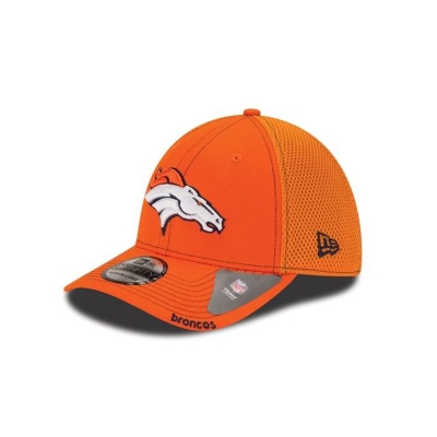 Orange Denver Broncos Hat - New Era NFL Neo 39THIRTY Stretch Fit Caps USA0467895